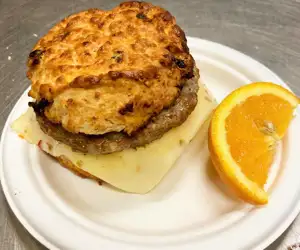 Fresh buttermilk and cheddar biscuit