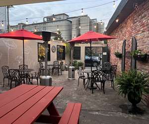 Patio with view of Wilkins Rogers Mill