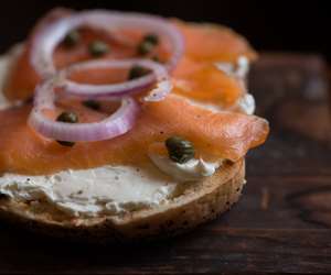 Lox with capers and onions
