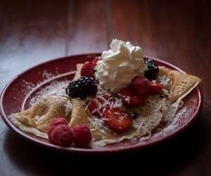 Berry Crepe with Whipped Cream
