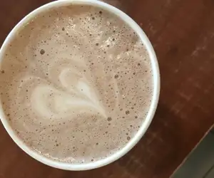 Mocha latte at Old Mill Cafe