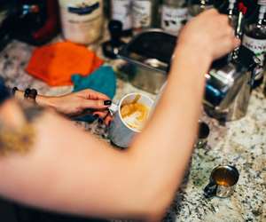 Barista Pouring Latte