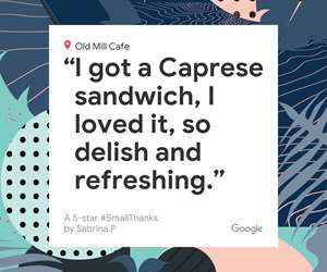 caprese, five star reviews, google