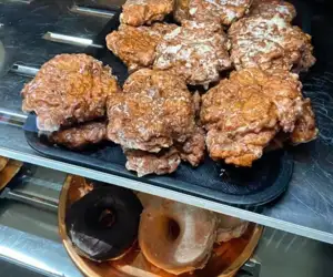 Fresh baked Apple Fritters and Donuts